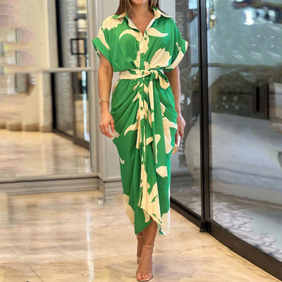 Fern – Kleid mit Volantkragen und hoher Taille 